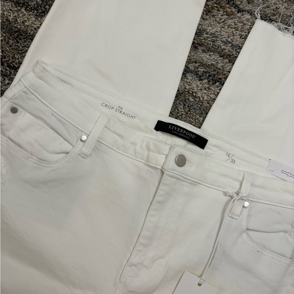 Liverpool Cropped Straight Leg Jeans Sz 16/33 NWT | Liverpool Straight Leg Jeans - Picture 4 of 12